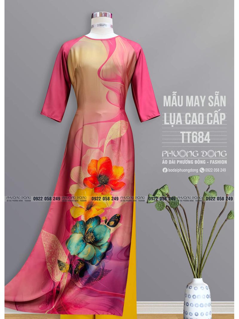 Áo Dài Truyền Thống Lụa Cao Cấp TT684